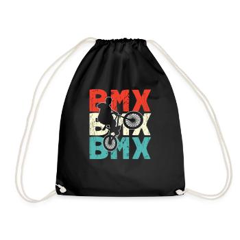 BMX - Drawstring Bag - black - Front