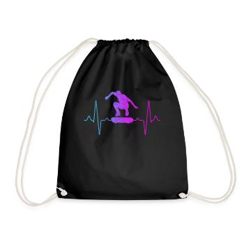 Skater Skate Heartbeat - Sac de sport léger - noir - Devant