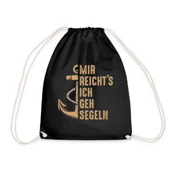 Mir Reichts Ich Geh Segeln - Turnbeutel - Schwarz - Vorne