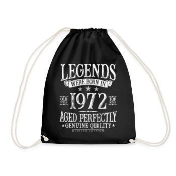 Né en 1972 Legends Cadeau d’anniversaire - Sac de sport léger - noir - Devant
