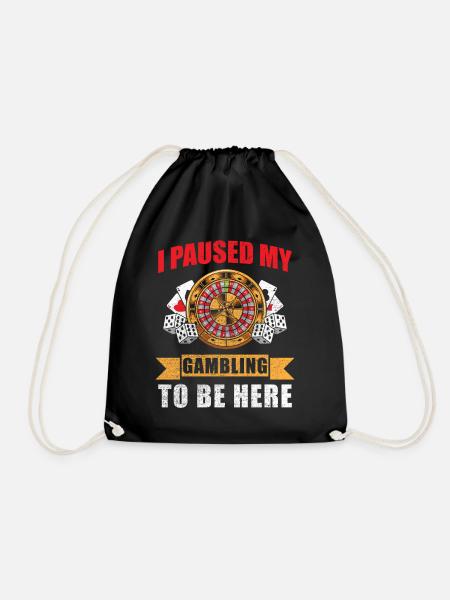 Casino Saying - Drawstring Bag - black