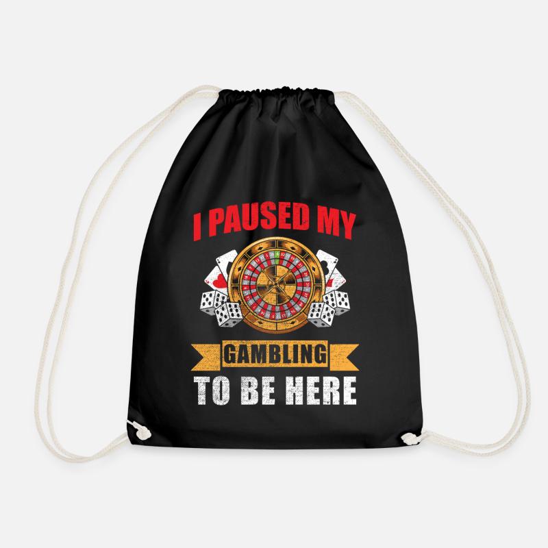 Casino Saying - Drawstring Bag - black