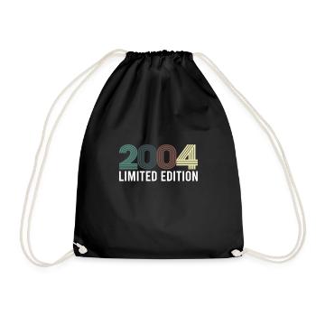 Vintage Limited Edition 2004 Birthday Birth Year - Drawstring Bag - black - Front