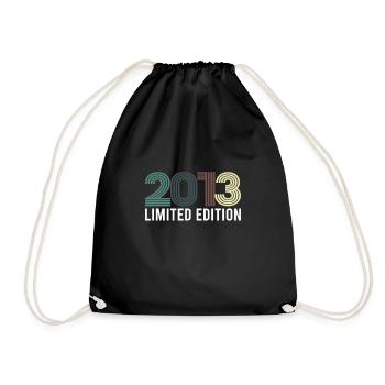 Vintage Limited Edition 2013 Birthday Birth Year - Drawstring Bag - black - Front