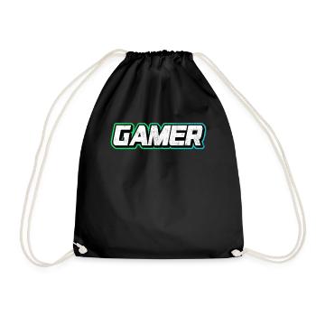 Gamer - Turnbeutel - Schwarz - Vorne