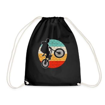 BMX rétro - Sac de sport léger - noir - Devant