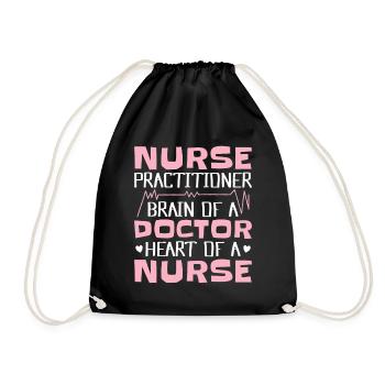 Nurse Practitioner - Drawstring Bag - black - Front