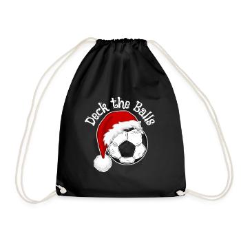 Football fans Christmas design Christmas shirts - Drawstring Bag - black - Front