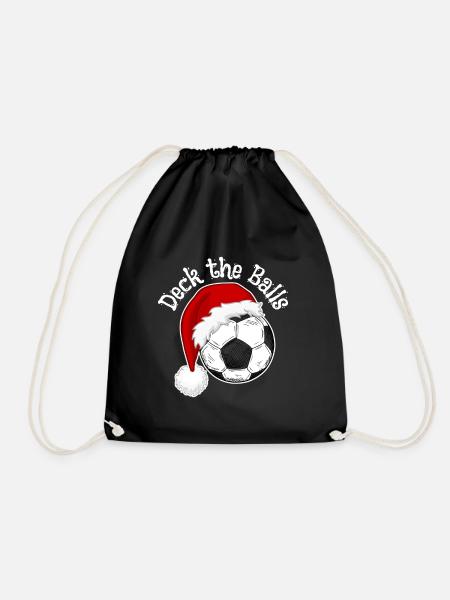 Football fans Christmas design Christmas shirts - Drawstring Bag - black