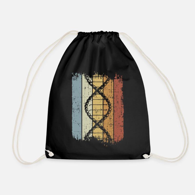 DNA Bicycle Chain Bicycle Road Bike MTB Cyclist DNA - Drawstring Bag - black