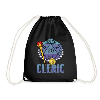 Fantasy Rpg RPG Shirt for Cleric RPG Gamer - Drawstring Bag - black - Front