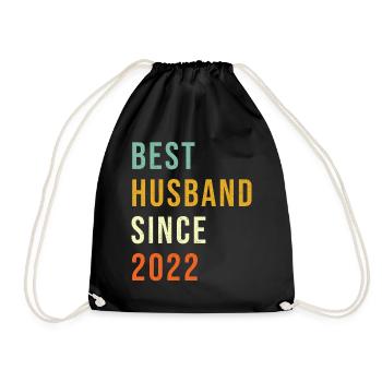 Best Husband since 2022 - Drawstring Bag - black - Front