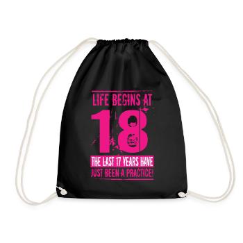 18 Birthday Man - Drawstring Bag - black - Front