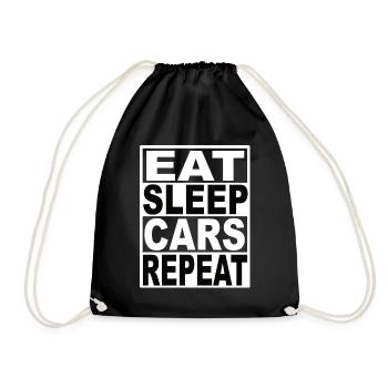 Manger des voitures-sommeil Répéter - Sac de sport léger - noir - Devant