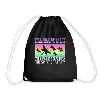 Dragonfly Spirituality Mythology Insects Animal - Drawstring Bag - black - Front
