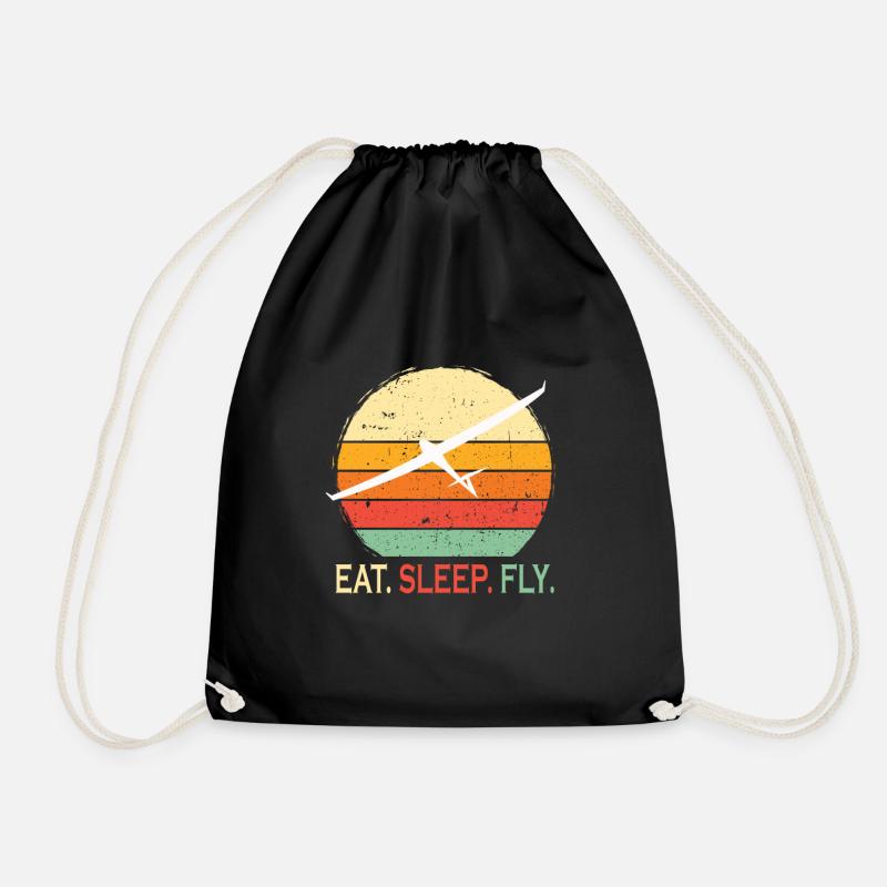 Gliders and gliders - Drawstring Bag - black