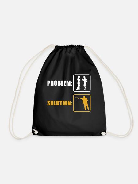 Dart - Drawstring Bag - black