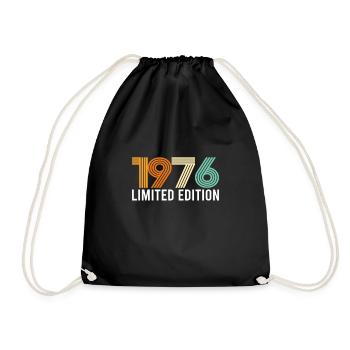 Vintage Limited Edition 1976 Birthday Birth Year - Drawstring Bag - black - Front