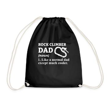 Boulder Climbing Mountaineering Rock Climbing Gift - Drawstring Bag - black - Front