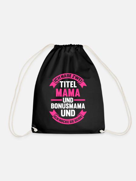 Stiefmutter Muttertag Bonusmama - Turnbeutel - Schwarz