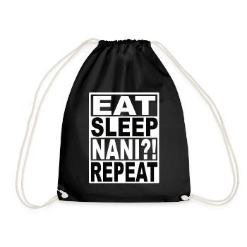 Eat Sleep Nani Repeat - Turnbeutel - Schwarz - Vorne