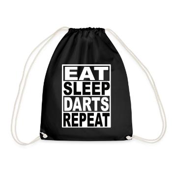 Mangez des fléchettes de sommeil Répétez - Sac de sport léger - noir - Devant
