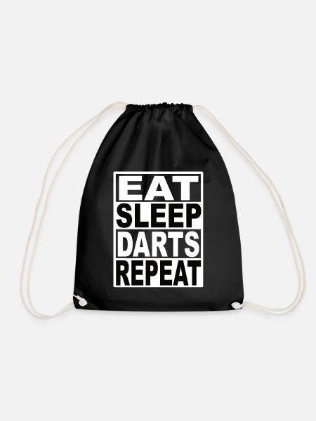 Eat Sleep Darts Repeat - Turnbeutel - Schwarz
