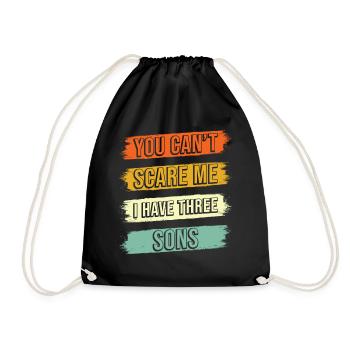 Tu ne peux pas me faire peur, j’ai trois fils - Sac de sport léger - noir - Devant