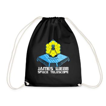 James Webb Weltraumteleskop (JWST) - Turnbeutel - Schwarz - Vorne