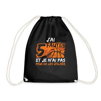 Joueur de Basket Basketteuse Basketball Basketteur - Sac de sport léger - noir - Devant