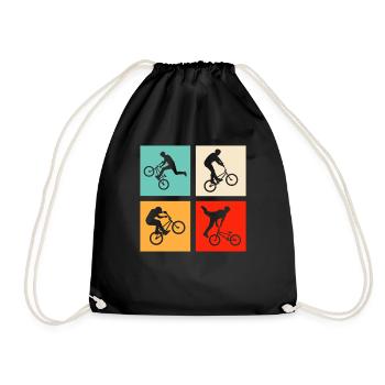 BMX Retro - Turnbeutel - Schwarz - Vorne