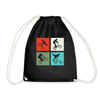 BMX Retro - Turnbeutel - Schwarz - Vorne