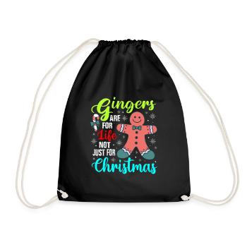 Gingers are for life not just for christmas - Turnbeutel - Schwarz - Vorne