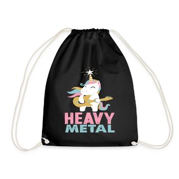 Licorne Heavy Metal Musique - Sac de sport léger - noir - Devant