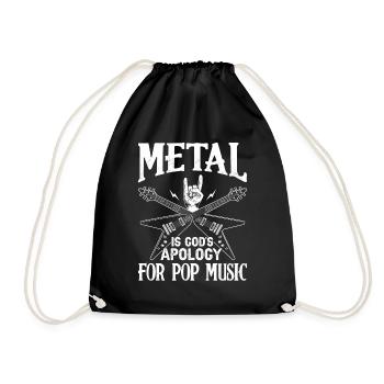 Metal Musician Music Guitarist - Drawstring Bag - black - Front