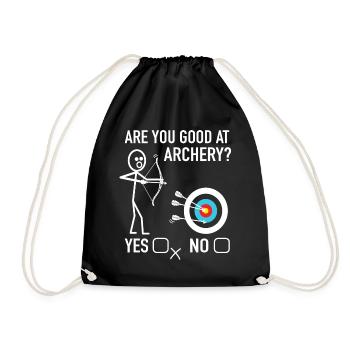 Archers De tir à l’arc Êtes-vous bon au tir à l’arc - Sac de sport léger - noir - Devant