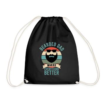 Papa barbu rend tout meilleur - Sac de sport léger - noir - Devant
