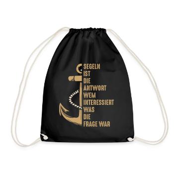 La voile est la réponse Sailor Saying Sail Anchor - Sac de sport léger - noir - Devant