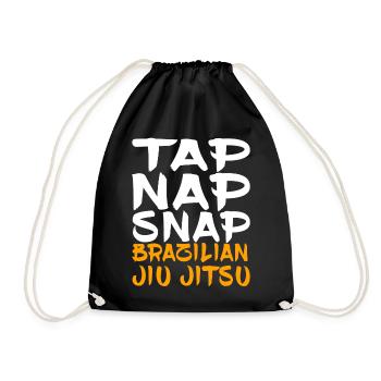 Tap Nap Snap Brazilian Jiu Jitsu - Turnbeutel - Schwarz - Vorne