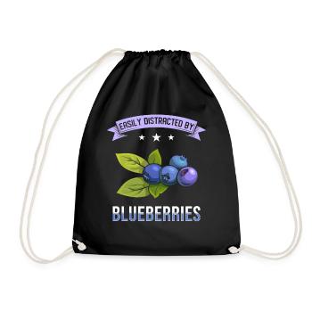 Blaubeeren Spruch - Turnbeutel - Schwarz - Vorne