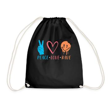 Rave - Drawstring Bag - black - Front