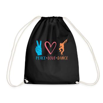 Dancing Dancer Gift - Drawstring Bag - black - Front