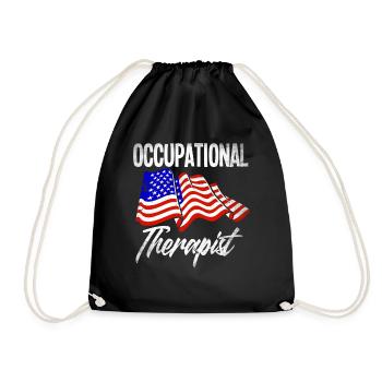 Occupational therapist America Patriot - Drawstring Bag - black - Front