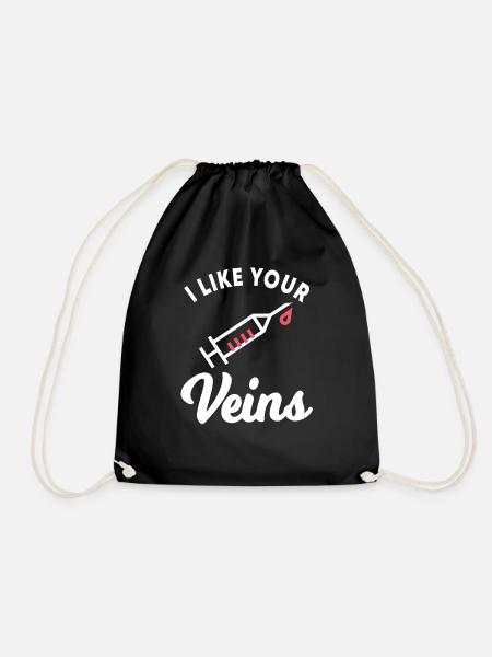 I Like Your Veins - Turnbeutel - Schwarz
