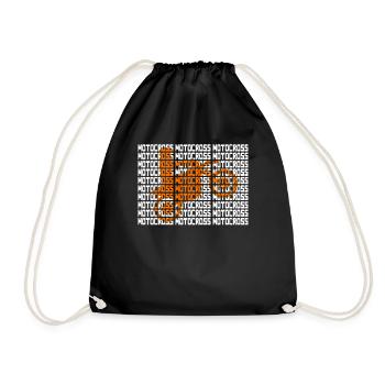 Motocross - Drawstring Bag - black - Front