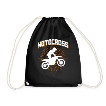 Motocross - Drawstring Bag - black - Front