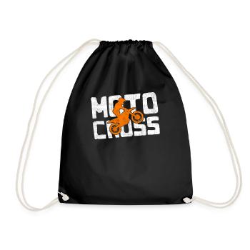 Motocross - Drawstring Bag - black - Front