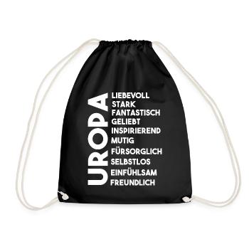 Uropa - Turnbeutel - Schwarz - Vorne