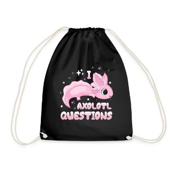 I Axolotl Questions - Turnbeutel - Schwarz - Vorne