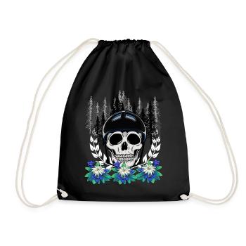Mountaineering Forest Wilderness Extreme Sports Gentian Nature - Drawstring Bag - black - Front